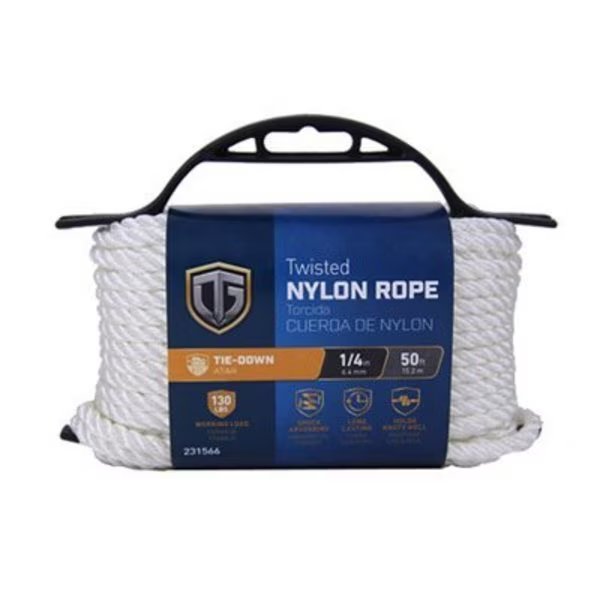 1/4X50 Wht Nyl Rope, Richelieu America Ltd., Mfr#: 642241